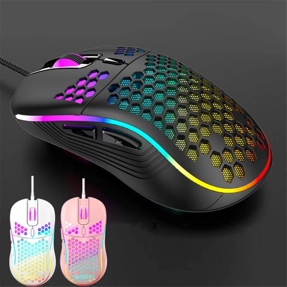 USB Wired Lightweight Gaming Mouse RGB Backlit Mouse with 6 Buttons 7200DPI Honeycomb Shell Mouse for PC Laptop Computer
USB Wired Lightweight Gaming Mouse RGB Backlit Mouse with 6 Buttons 7200DPI Honeycomb Shell Mouse for PC Laptop Computer