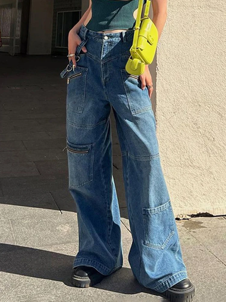 Women's Jeans Baggy Fashion Vintage High Waist Pocket Classic Zipper Mopping Denim Trouser Lady Casual Streetwear Jean Pant 2022
Women's Jeans Baggy Fashion Vintage High Waist Pocket Classic Zipper Mopping Denim Trouser Lady Casual Streetwear Jean Pant 2022