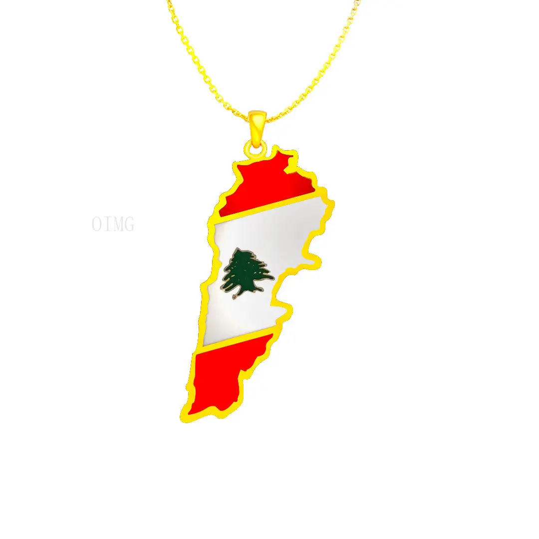 Stainless Steel Titanium Steel Etching Epoxy Necklace Foreign Trade O-Shaped Chain Lebanon Country Map Pendant
Stainless Steel Titanium Steel Etching Epoxy Necklace Foreign Trade O-Shaped Chain Lebanon Country Map Pendant