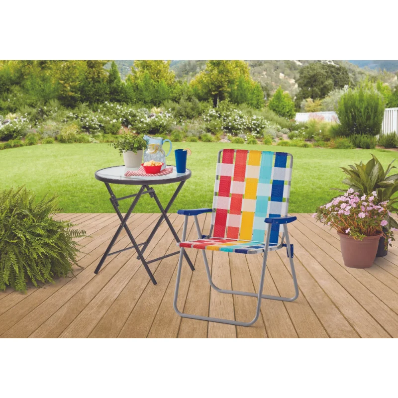 Beach Chairs High Back Steel Frame Web Strap Chair, Multicolor-2 Pack Folding Chair Camping Chair
Beach Chairs High Back Steel Frame Web Strap Chair, Multicolor-2 Pack Folding Chair Camping Chair