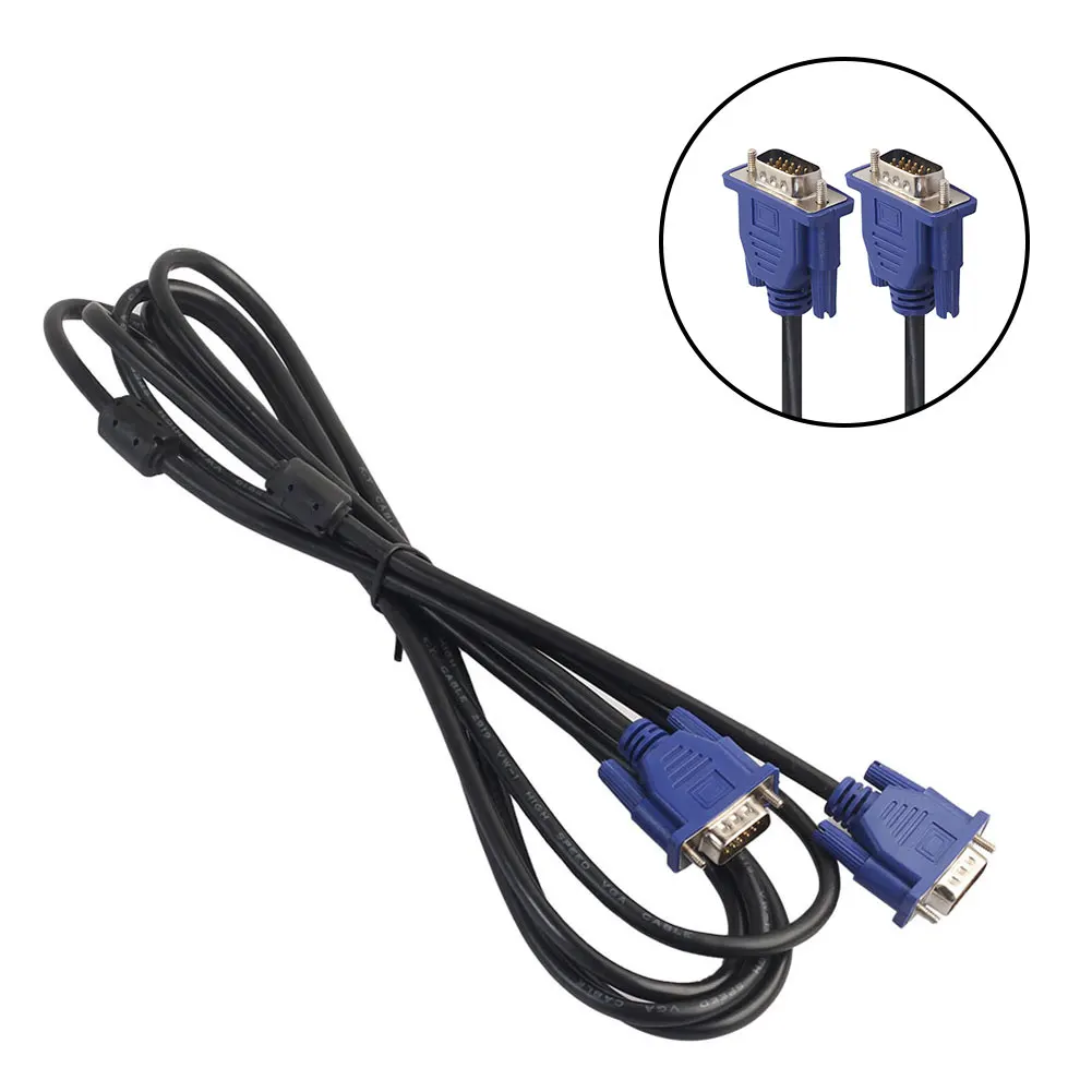 VGA Male HD Cable Cord Connects PC To Monitor Video TV High Quality VGA / SVGA Male To Male Video Cable
VGA Male HD Cable Cord Connects PC To Monitor Video TV High Quality VGA / SVGA Male To Male Video Cable