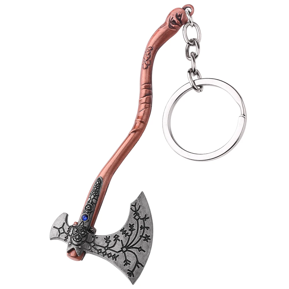 

God of War 4 Leviathan Kratos Shield Ice Axe Keyring Infinity War Stormbreaker Axe Hammer Tomahawk Steel Keychain Gift