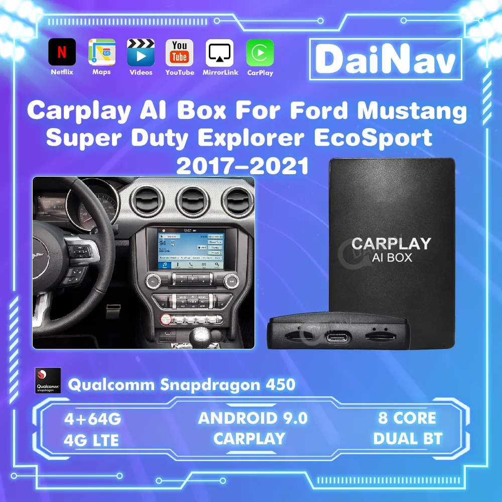 Ai Box Wireless CarPlay For Ford Mustang Super Duty Explorer EcoSport Android Plug and Play Youtube Car Multimedia Player
Ai Box Wireless CarPlay For Ford Mustang Super Duty Explorer EcoSport Android Plug and Play Youtube Car Multimedia Player