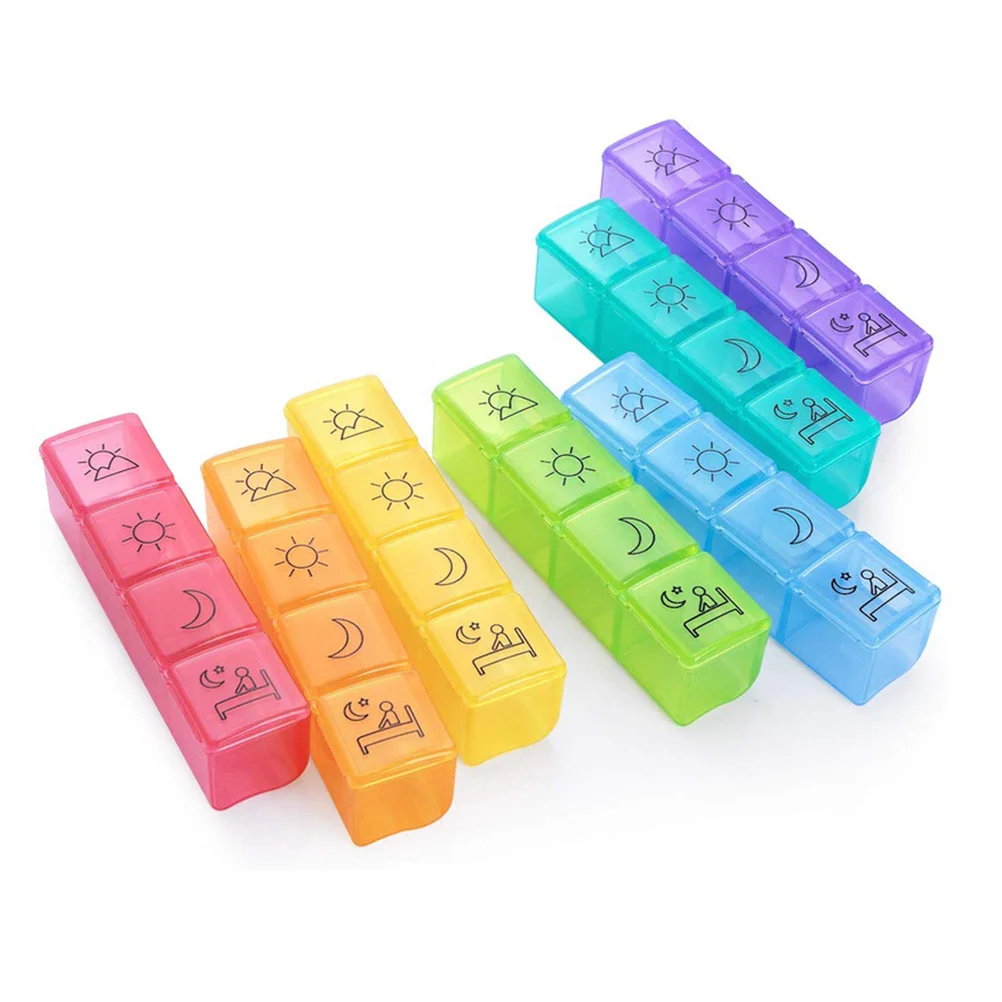 1 Set Portable Weekly 28 Grids Supplies Boxes Boxes Holders with Bag for Outdoor Home Family
1 Set Portable Weekly 28 Grids Supplies Boxes Boxes Holders with Bag for Outdoor Home Family