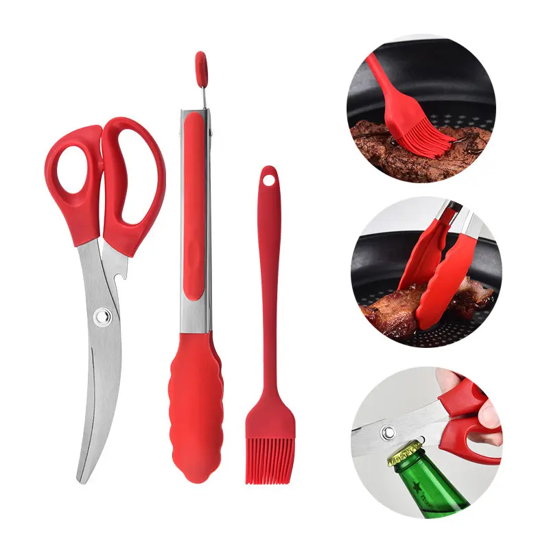 Kitchen Scissors Stainless Steel Korean Barbecue Scissors Clip Set Chicken Bone Scissors Food Clip Set Barbecue Clip BBQ Tools
Kitchen Scissors Stainless Steel Korean Barbecue Scissors Clip Set Chicken Bone Scissors Food Clip Set Barbecue Clip BBQ Tools