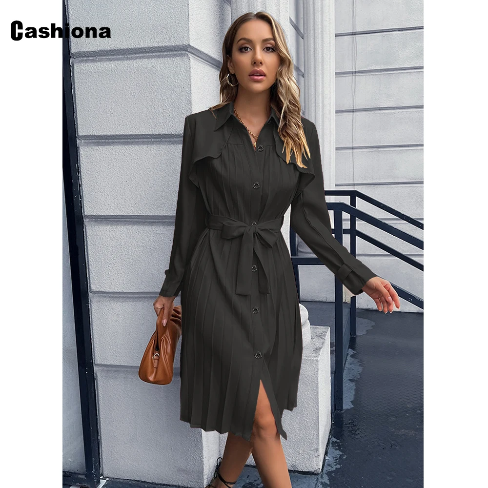 2022 Single Breasted Shirt Pleated Dresses Women Patchwork Sashes Party Dress Ladies Elegant Knee-Length Dress Oversize Femme
2022 Single Breasted Shirt Pleated Dresses Women Patchwork Sashes Party Dress Ladies Elegant Knee-Length Dress Oversize Femme