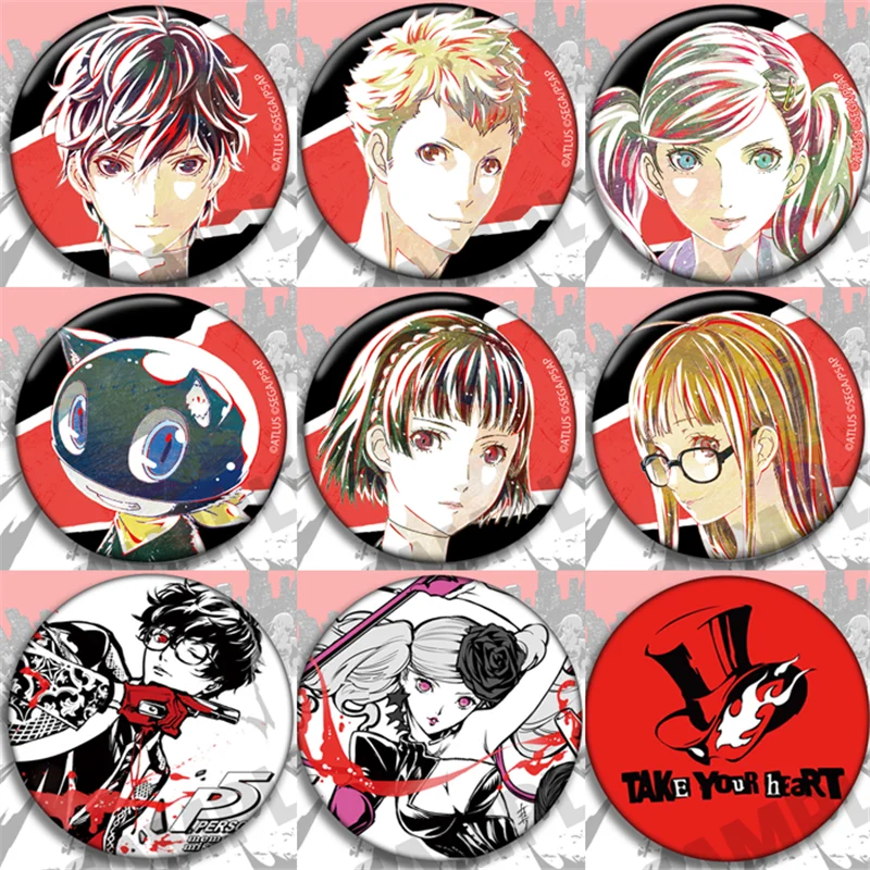 9 шт. значок аниме Persona 5 Joker Akira Kurusu футаба Сакура булавка брошь кнопка
9 шт. значок аниме Persona 5 Joker Akira Kurusu футаба Сакура булавка брошь кнопка