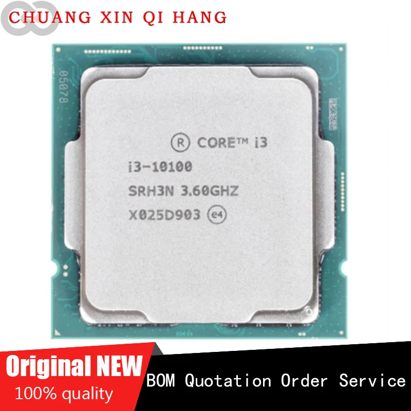 Used for I3 10100 Intel Core i3-10100 3.6GHz 4-core8-thread CPU Processor L2 = 1M L3 = 6m 65W LGA 1200 Original genuine Suitable
Used for I3 10100 Intel Core i3-10100 3.6GHz 4-core8-thread CPU Processor L2 = 1M L3 = 6m 65W LGA 1200 Original genuine Suitable