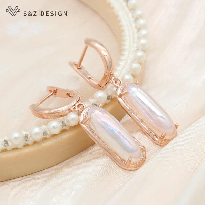 S&Z DESIGN New Fashion Rose Gold Oval Egg Shape Imitation Pearl Dangle Earrings For Women Girl Wedding Party Jewelry
S&Z DESIGN New Fashion Rose Gold Oval Egg Shape Imitation Pearl Dangle Earrings For Women Girl Wedding Party Jewelry