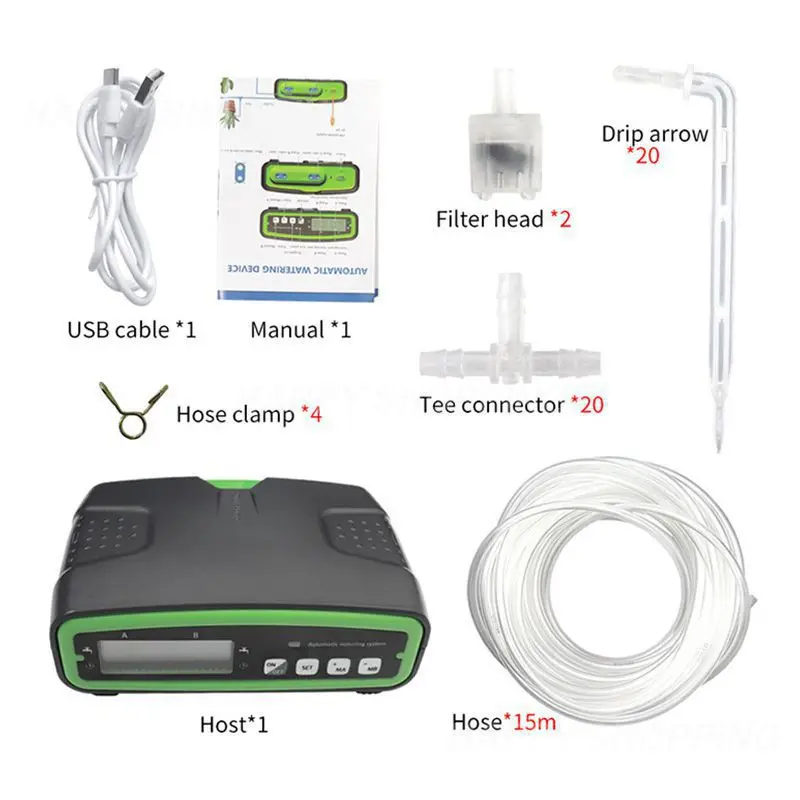 Smart Watering Device Dual Independent Control Water Free Detection Timer Lcd Screen Display Watering Tool Irrigation Pump 5v
Smart Watering Device Dual Independent Control Water Free Detection Timer Lcd Screen Display Watering Tool Irrigation Pump 5v