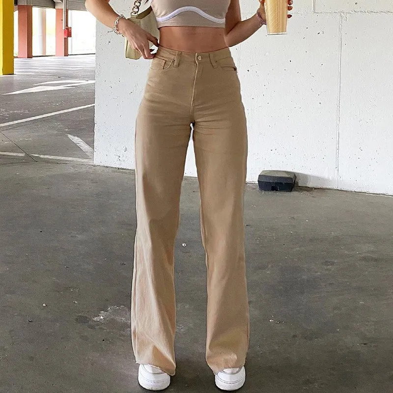 2023 Women High Waist Straight Trousers Streetwear Trousers Pantalon Casual Pants Fashion Women Solid Color Jeans New 25555
2023 Women High Waist Straight Trousers Streetwear Trousers Pantalon Casual Pants Fashion Women Solid Color Jeans New 25555