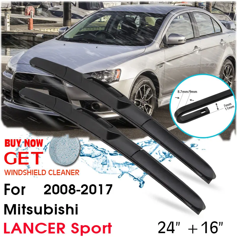 Car Front Window Windshield Rubber Silicon Refill Wiper For Mitsubishi LANCER Sport 2008-2017 LHD / RHD 24"+16" Car Accessories
Car Front Window Windshield Rubber Silicon Refill Wiper For Mitsubishi LANCER Sport 2008-2017 LHD / RHD 24"+16" Car Accessories