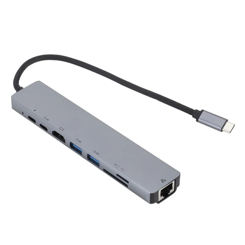 8 In 1 Type C Hub To HDMI-compatible USB 3.0 Ports USB 2.0 Port SD TF Card Reader Power for MacBook Pro 3.1 Splitter RJ45
8 In 1 Type C Hub To HDMI-compatible USB 3.0 Ports USB 2.0 Port SD TF Card Reader Power for MacBook Pro 3.1 Splitter RJ45