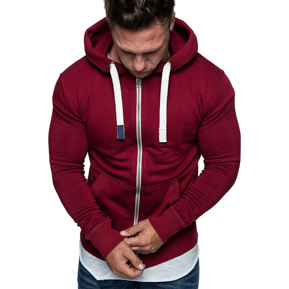 Fashion Casual Men Zippered Long Sleeve Drawstring Sport Hoodies Sweatshirt Overcoat Jacket Autumn and winter men's clothing 
Fashion Casual Men Zippered Long Sleeve Drawstring Sport Hoodies Sweatshirt Overcoat Jacket Autumn and winter men's clothing