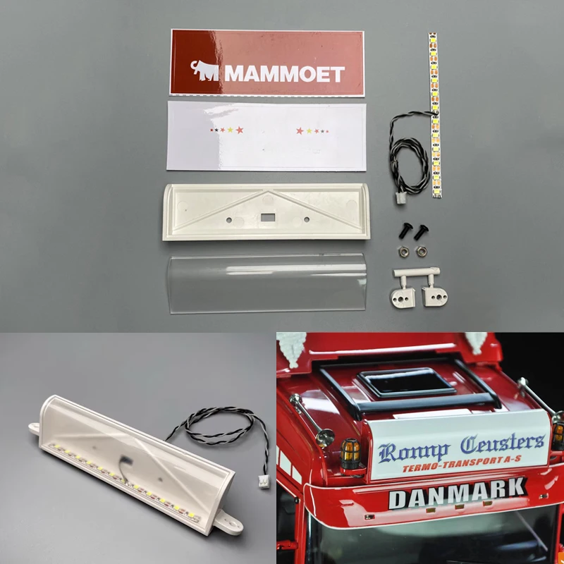 KXRC Sun Visor LED Advertising Box Light for 1/14 Tamiya RC Truck Trailer Tipper Scania 770S R470 R620 R730 DIY Upgrade Parts
KXRC Sun Visor LED Advertising Box Light for 1/14 Tamiya RC Truck Trailer Tipper Scania 770S R470 R620 R730 DIY Upgrade Parts