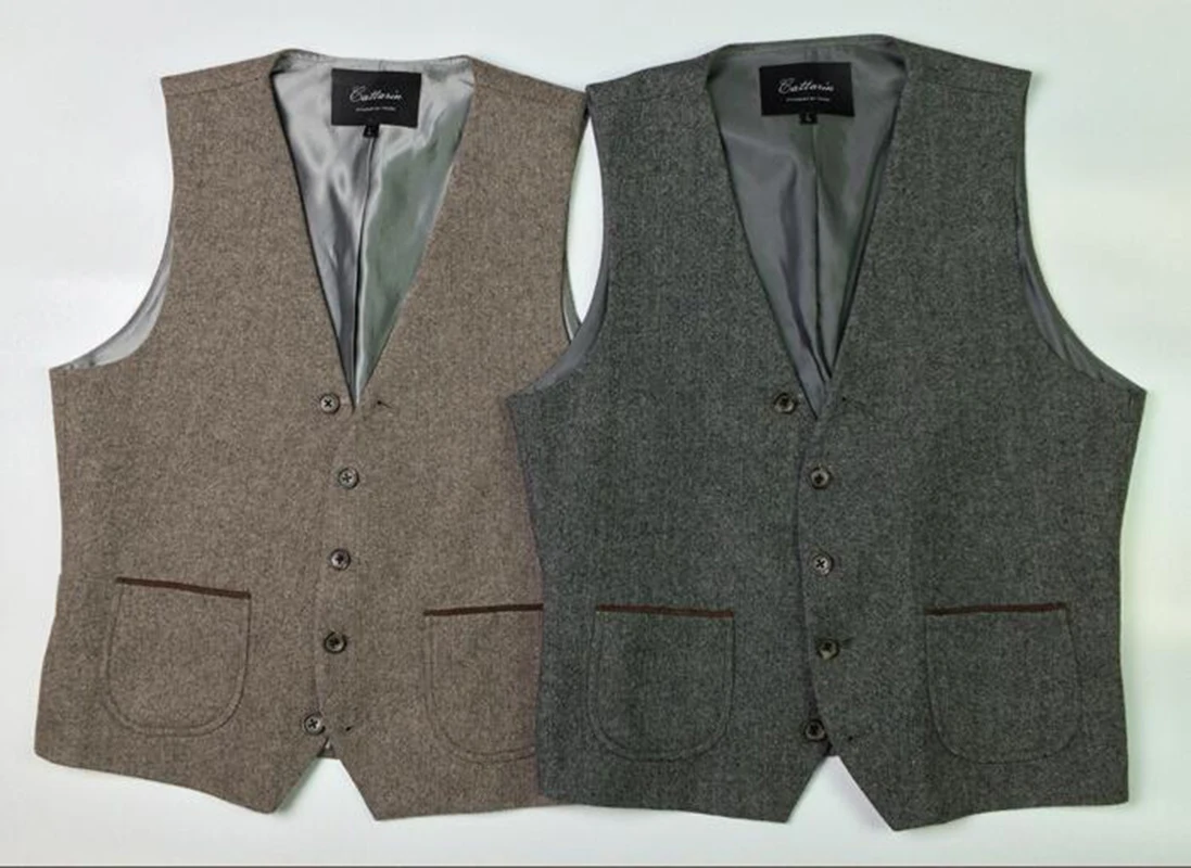 Mens Vests Farm Country Groom Vests For Wedding Party Brown Gray Vest Slim Fit Wool Herringbone Tweed Groom Wear Chaleco Hombre
Mens Vests Farm Country Groom Vests For Wedding Party Brown Gray Vest Slim Fit Wool Herringbone Tweed Groom Wear Chaleco Hombre