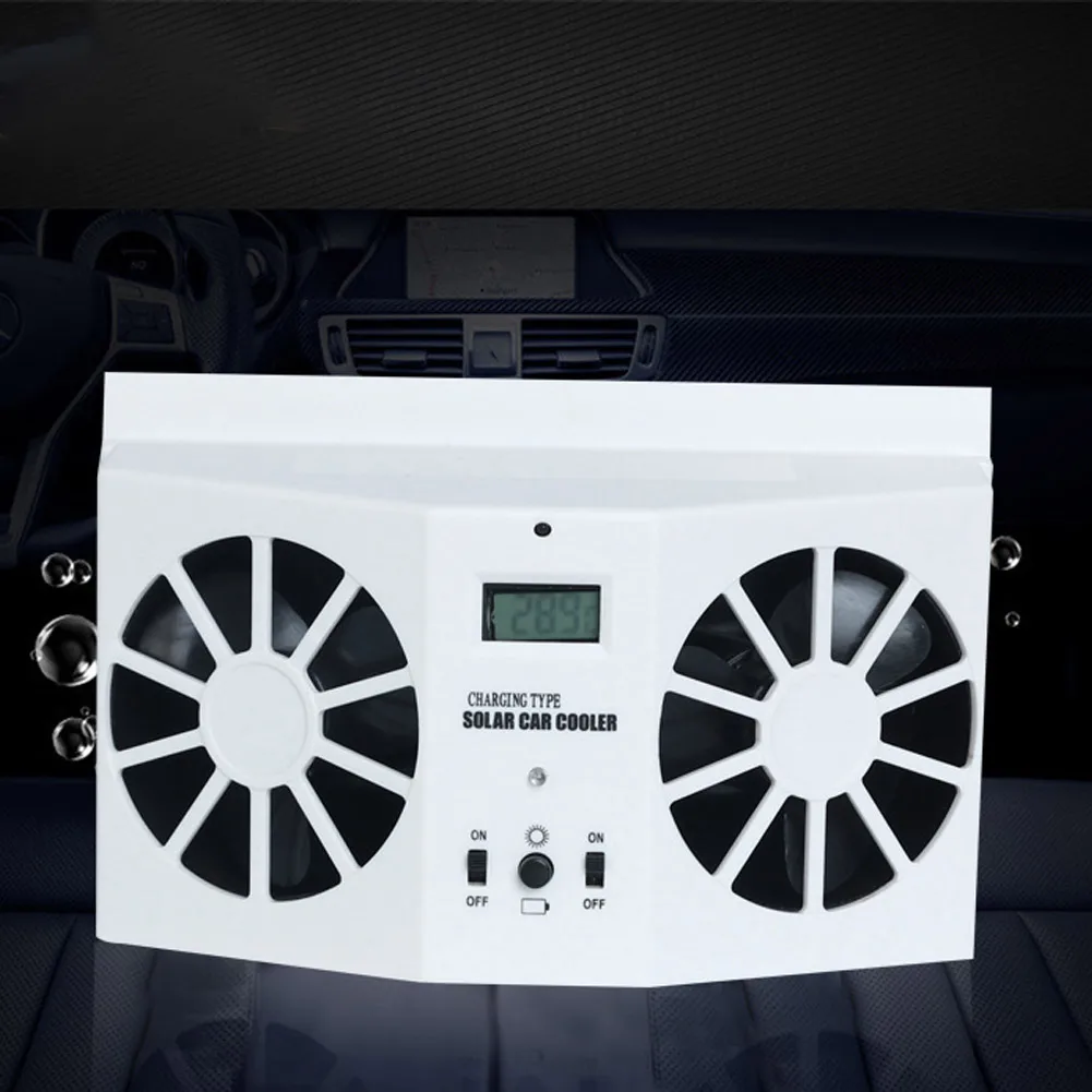 High Quality Car Cooling Fan Solar Powered 2 Heads ABS Auto Window Air Vent Cooler Fan Exhaust Ventilation In-car
High Quality Car Cooling Fan Solar Powered 2 Heads ABS Auto Window Air Vent Cooler Fan Exhaust Ventilation In-car