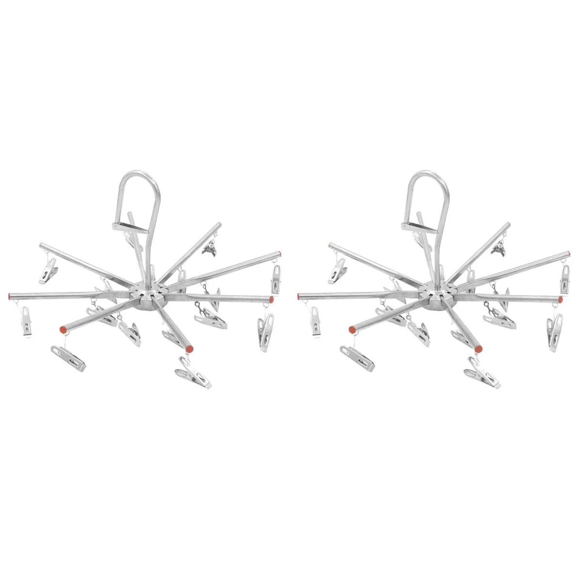 2 pcs Clothes Rack Stainless Steel Portable Anti-Skid Foldable Durable Hanger Drying Rack for Diapers Towels Socks 
2 pcs Clothes Rack Stainless Steel Portable Anti-Skid Foldable Durable Hanger Drying Rack for Diapers Towels Socks