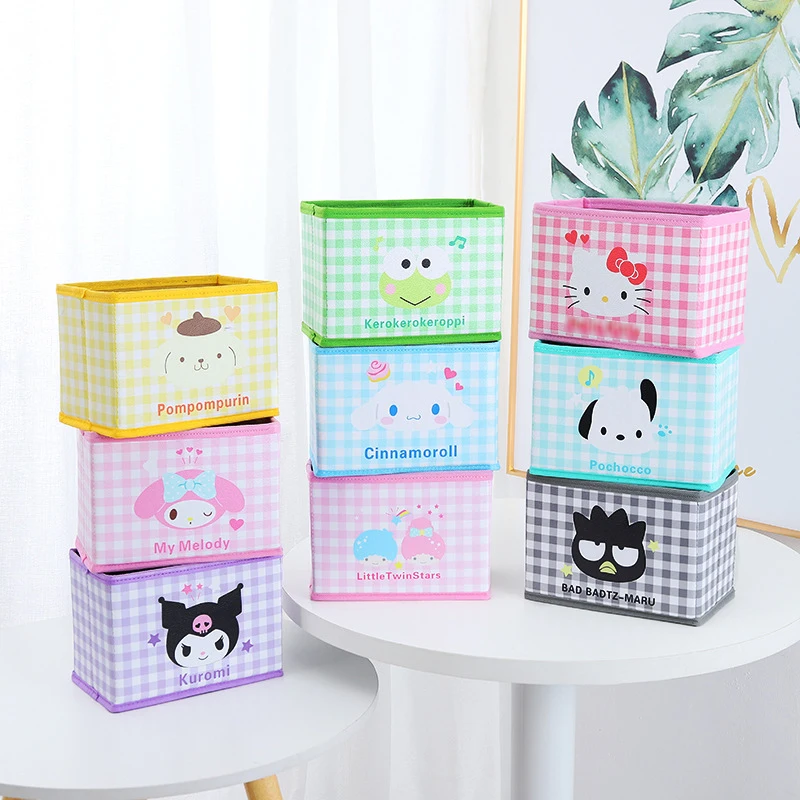 Kawaii Desktop Storage Box Anime Kuromi Melody Cute Plaid Foldable PU Cosmetics Stationery Classification Sorting Boxes for Girl
Kawaii Desktop Storage Box Anime Kuromi Melody Cute Plaid Foldable PU Cosmetics Stationery Classification Sorting Boxes for Girl