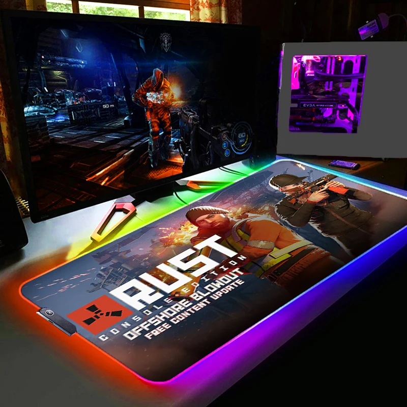 Video Game Rust RGB Mouse Pad Gaming LED Free Shipping Desk Mat HD Picture Mouse pad Gamer Rubber With Backlight Pc Accessories
Video Game Rust RGB Mouse Pad Gaming LED Free Shipping Desk Mat HD Picture Mouse pad Gamer Rubber With Backlight Pc Accessories
