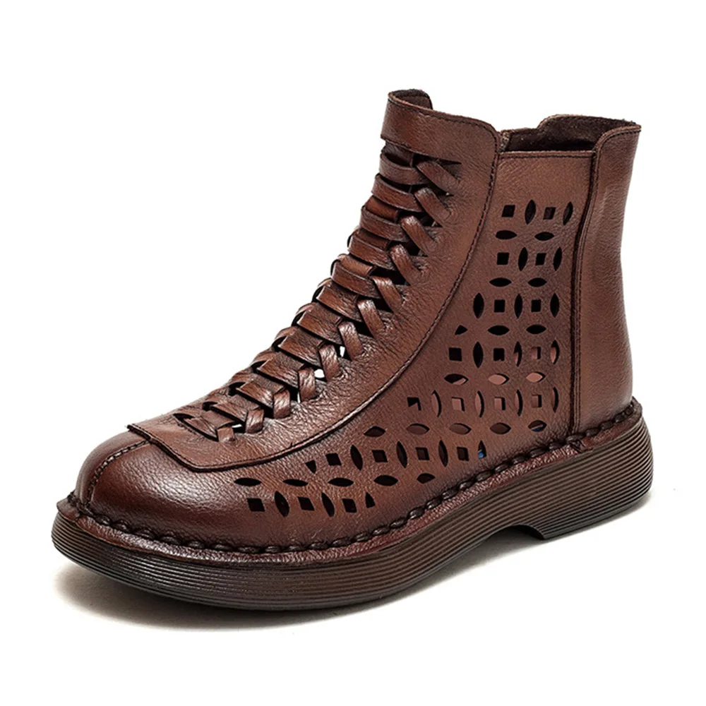 Ankle Boots For Women Shoes Summer Sandals Genuine Leather 2022 New Round Toe Sewing Lace-up Handmade Retro Leisure 9903
Ankle Boots For Women Shoes Summer Sandals Genuine Leather 2022 New Round Toe Sewing Lace-up Handmade Retro Leisure 9903