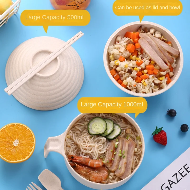 Large bowl instant noodles bowl with cover Dormitory Student bowls and chopsticks set single tableware box household large meal
Large bowl instant noodles bowl with cover Dormitory Student bowls and chopsticks set single tableware box household large meal