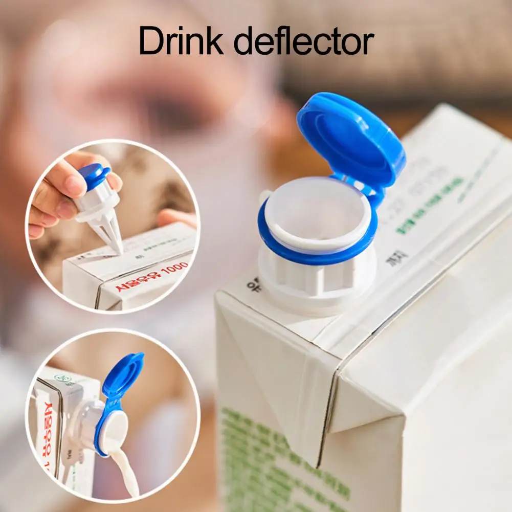 

Box Drink Spout with Lid Wide Mouth Sharp Tip Leakproof Anti-spill Reusable Boxed Juice Beverage Milk Carton Pourer Kitchen Supp
