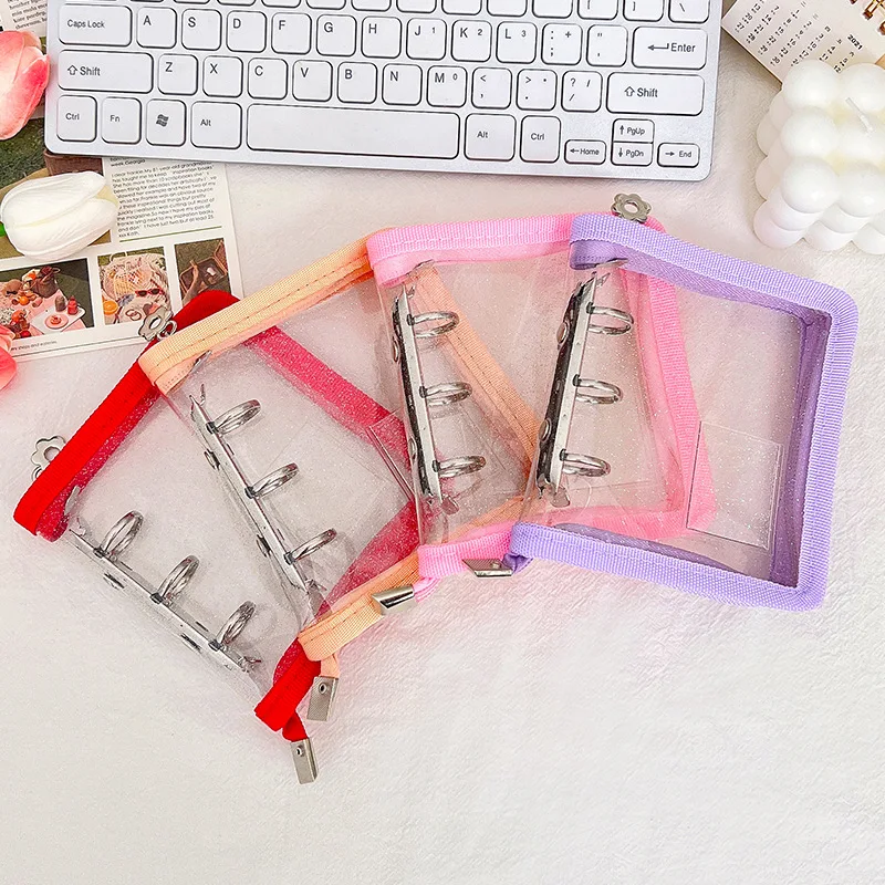 Mini Zipper Loose-leaf Photo Album Binder Case 3-hole Metal Binder Pvc Girl Photocard Binder Photocard Holder Collect Book
Mini Zipper Loose-leaf Photo Album Binder Case 3-hole Metal Binder Pvc Girl Photocard Binder Photocard Holder Collect Book
