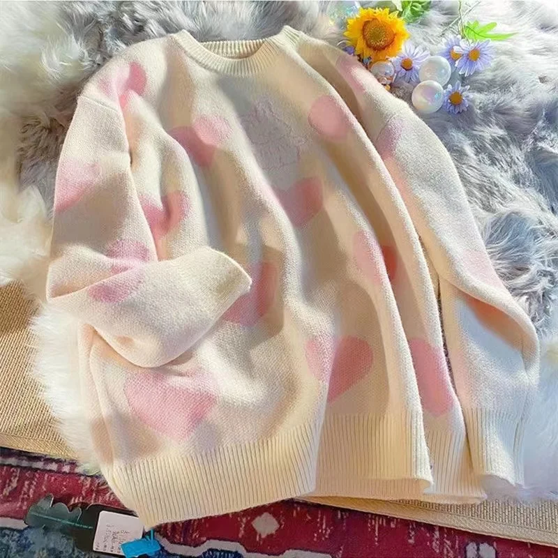 Soft Cute Rabbit Pattern O Neck Pullover Women Korean Cartoon Kawaii Sweater Long Sleeve Knit Y2K Jumper Heart Love Warm I857
Soft Cute Rabbit Pattern O Neck Pullover Women Korean Cartoon Kawaii Sweater Long Sleeve Knit Y2K Jumper Heart Love Warm I857
