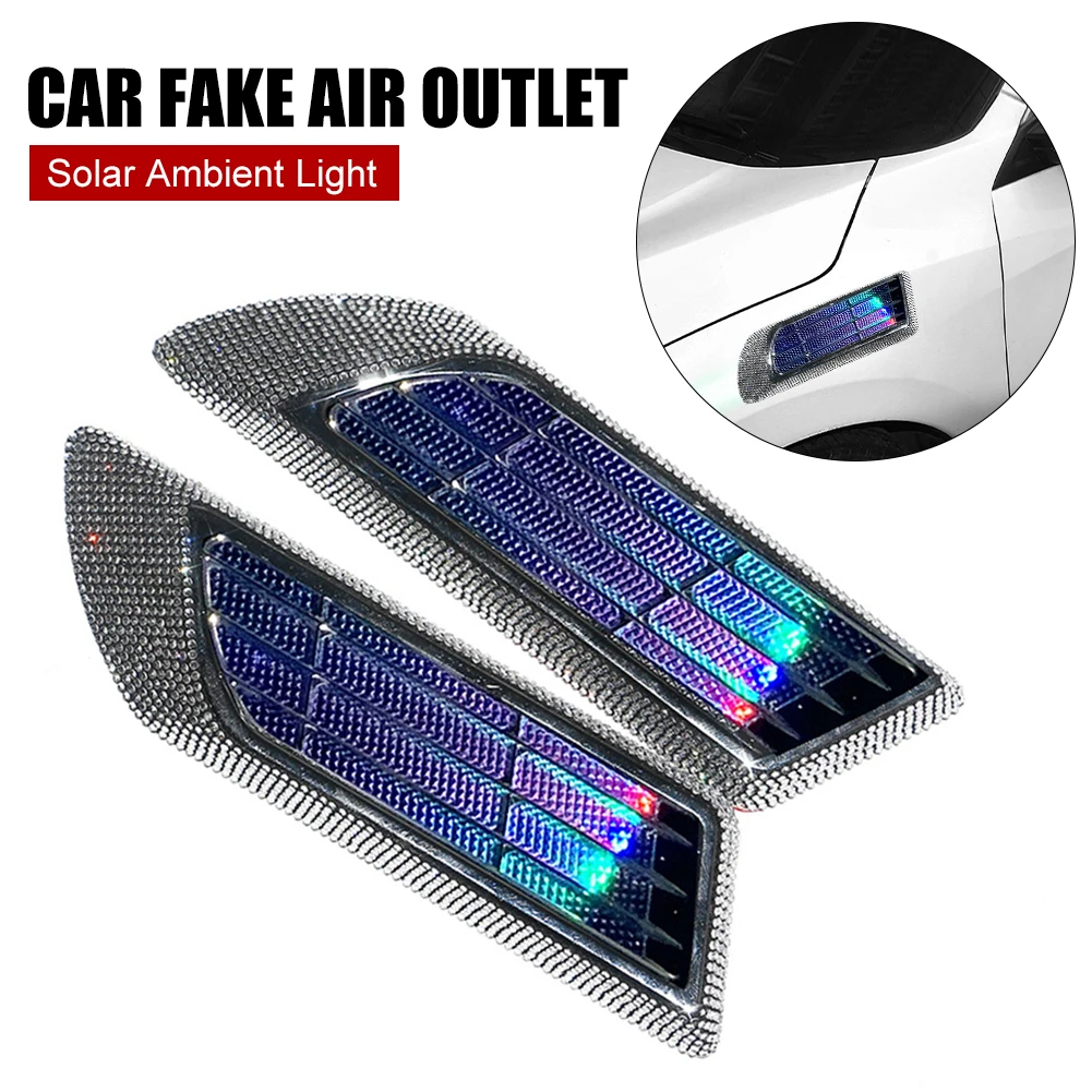 2Pcs Car Side Air Flow Intake Cover with Solar LED Light Fender Air Grille Sticker Decoration Auto Styling Exterior Accessories
2Pcs Car Side Air Flow Intake Cover with Solar LED Light Fender Air Grille Sticker Decoration Auto Styling Exterior Accessories