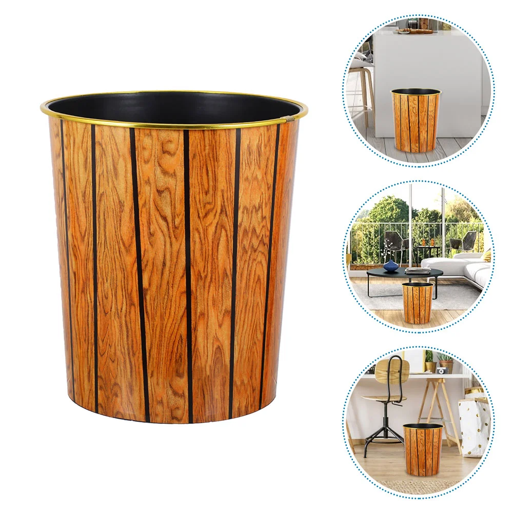 Garbage Can Imitation Wood Grain Trash Bucket Plastic Fashion Waste Bin Bins Container Wooden 
Garbage Can Imitation Wood Grain Trash Bucket Plastic Fashion Waste Bin Bins Container Wooden