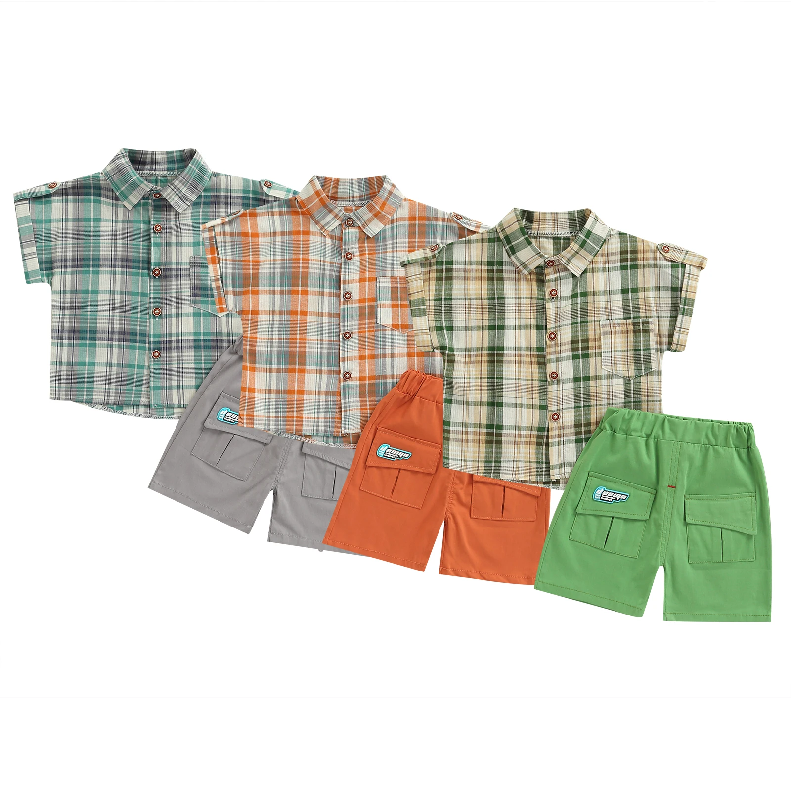 Комплект из рубашки на пуговицах с короткими рукавами и карманов с эластичным поясом
Комплект из рубашки на пуговицах с короткими рукавами и карманов с эластичным поясом