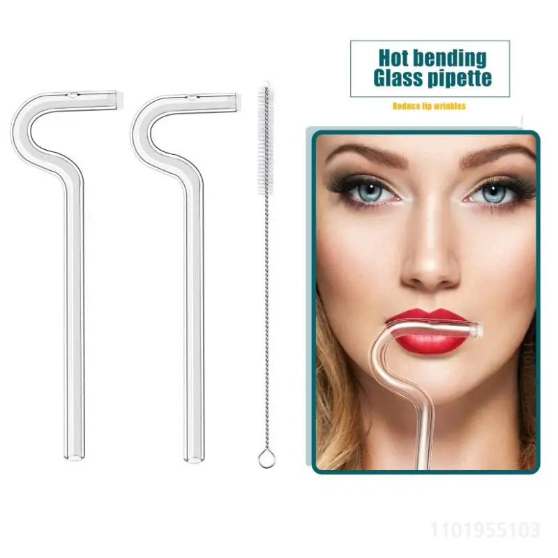 2pcs Anti Wrinkle Glass Straw Reusable Flute Curved Pipette With Cleaning Brush For Bar Cocktail Coffee Juice Drinking Lip Care
2pcs Anti Wrinkle Glass Straw Reusable Flute Curved Pipette With Cleaning Brush For Bar Cocktail Coffee Juice Drinking Lip Care