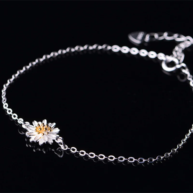 Cute Daisy Flower Anklets Fashion Jewelry for Women 925 Silver Finish Trendy Charm Chain Accessory Metal Copper Decoration Gift
Cute Daisy Flower Anklets Fashion Jewelry for Women 925 Silver Finish Trendy Charm Chain Accessory Metal Copper Decoration Gift