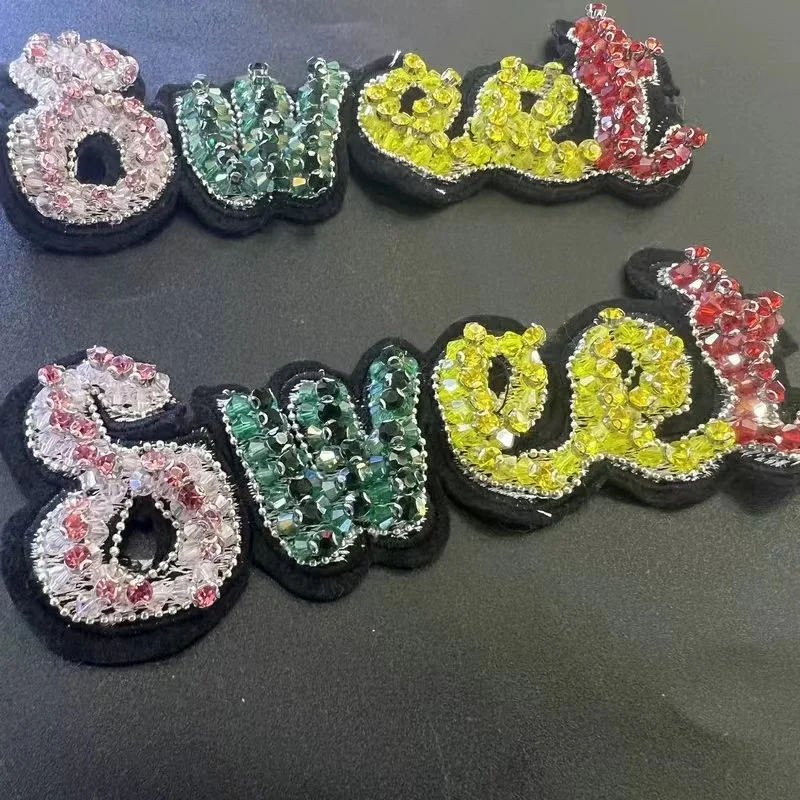 Handmade Craft Beaded Patch Colored Crystal Diamond Cloth Stickers Diy Clothes Decorative Flower Felt Bottom
Handmade Craft Beaded Patch Colored Crystal Diamond Cloth Stickers Diy Clothes Decorative Flower Felt Bottom