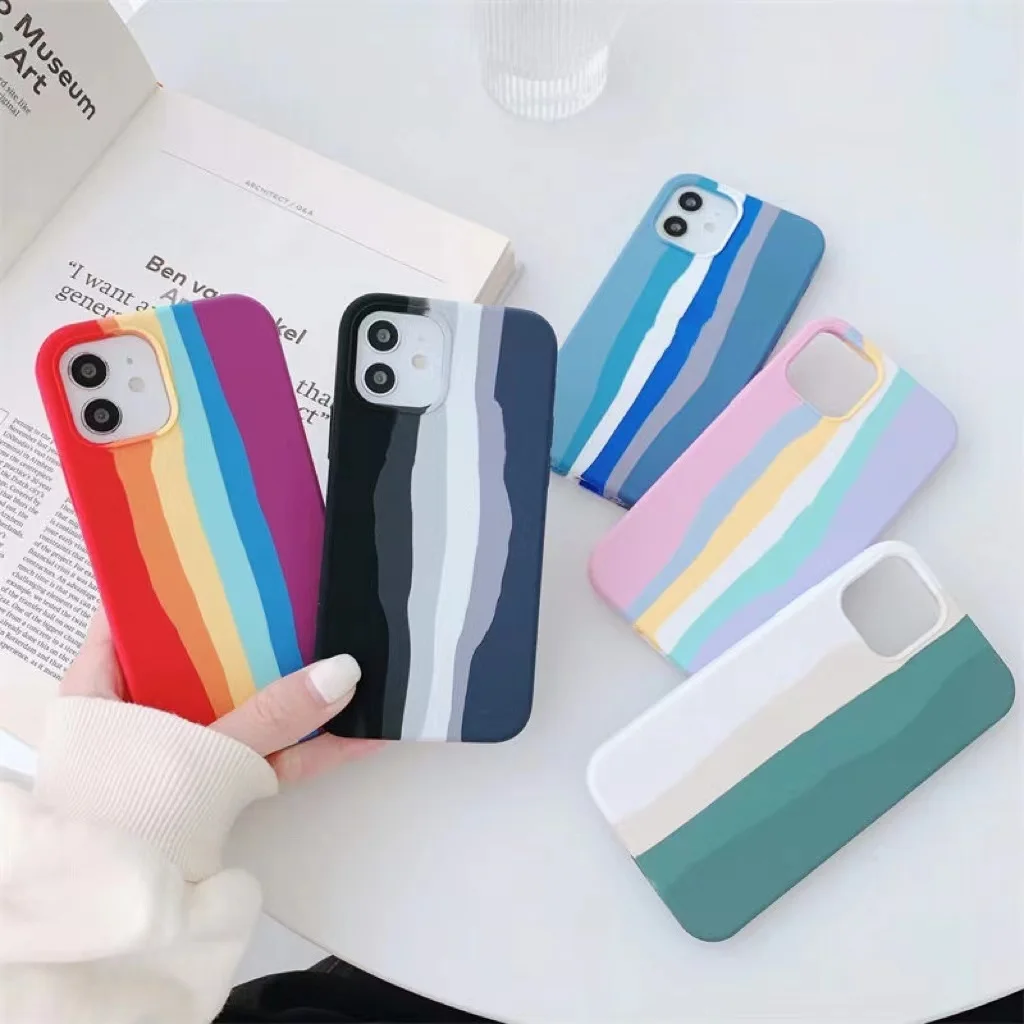 NEW 2021 Rainbow Liquid Silicone Candy Color Case For iPhone 11 12 13 Pro Max Mini XS XR X 6 7 8 Plus SE 2020 Full Protect Cover
NEW 2021 Rainbow Liquid Silicone Candy Color Case For iPhone 11 12 13 Pro Max Mini XS XR X 6 7 8 Plus SE 2020 Full Protect Cover
