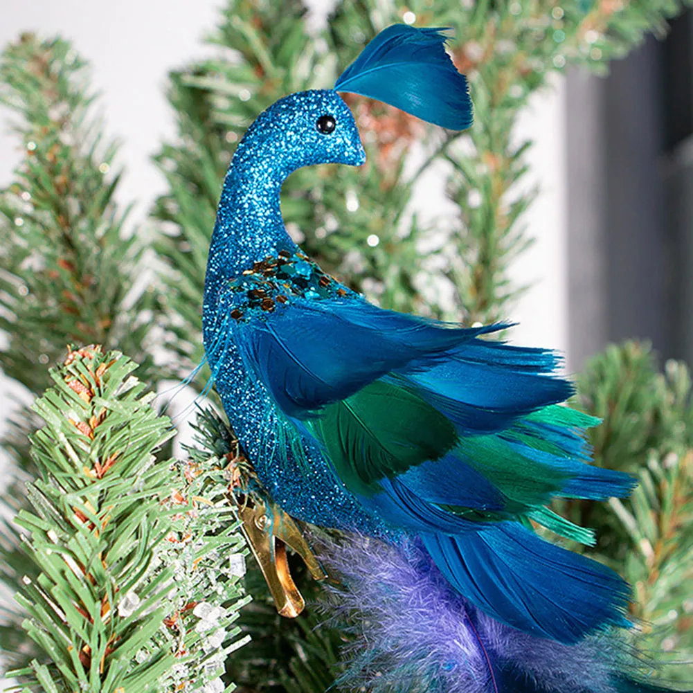 45x6cm Peacock Christmas Ornament Artificial Feathered Peacock Simulation Long Tail Blue Peacock Craft Xmas Tree Decoration
45x6cm Peacock Christmas Ornament Artificial Feathered Peacock Simulation Long Tail Blue Peacock Craft Xmas Tree Decoration