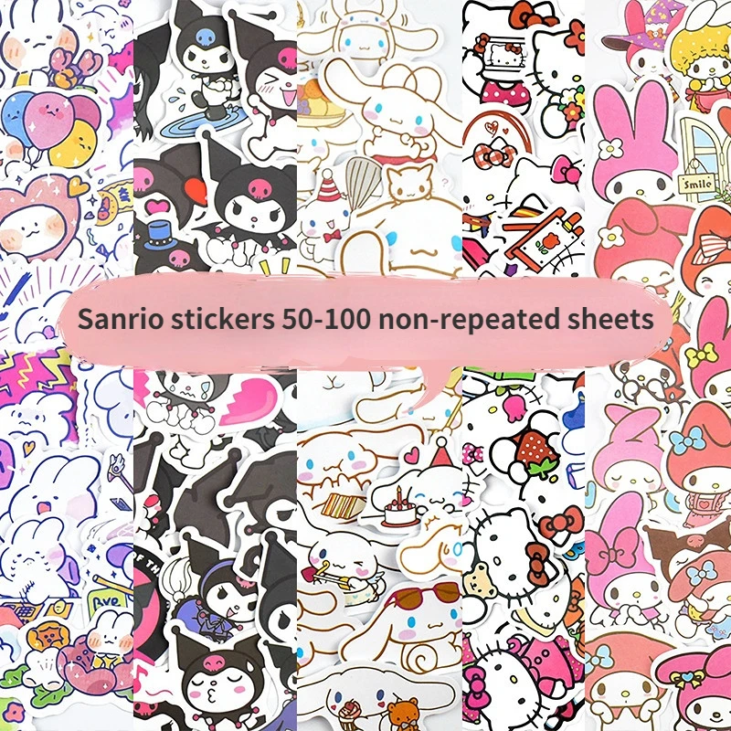 50-100 Sheets of Sanrio Kuromi Melody Cute Jade Gui Dog Hand Account Mobile Phone Decoration Soft Cute Rabbit and Other Stickers
50-100 Sheets of Sanrio Kuromi Melody Cute Jade Gui Dog Hand Account Mobile Phone Decoration Soft Cute Rabbit and Other Stickers