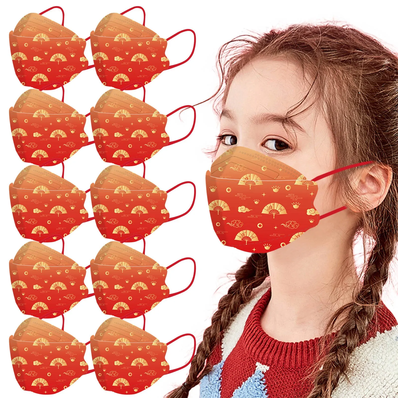 10PC Children 3D Disposable Red Masks Protective 4 Layer Earloop Bandage Face Mask Kids Dustproof Filter Pm2.5 Mask Masques
10PC Children 3D Disposable Red Masks Protective 4 Layer Earloop Bandage Face Mask Kids Dustproof Filter Pm2.5 Mask Masques