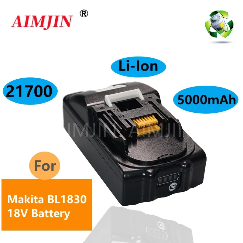

BL1860 18V 21700 Akku 5,0 Ah For Makita BL1850 BL1840 18-Volt Cordless Power Tools Batterien