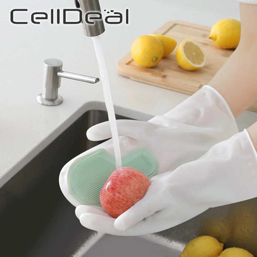 Multifunctional Dishwashing Gloves Magic Brush 1 Pair Latex Waterproof Glove Housework Cleaning Tools Household Accessories
Multifunctional Dishwashing Gloves Magic Brush 1 Pair Latex Waterproof Glove Housework Cleaning Tools Household Accessories