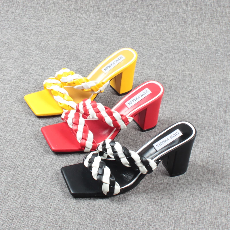 Slippers Casual Shoes Thin Heels Slides Square Toe Heeled Mules Big Size Luxury Summer Soft High Rome Rubber Fashion PU Shoes W
Slippers Casual Shoes Thin Heels Slides Square Toe Heeled Mules Big Size Luxury Summer Soft High Rome Rubber Fashion PU Shoes W