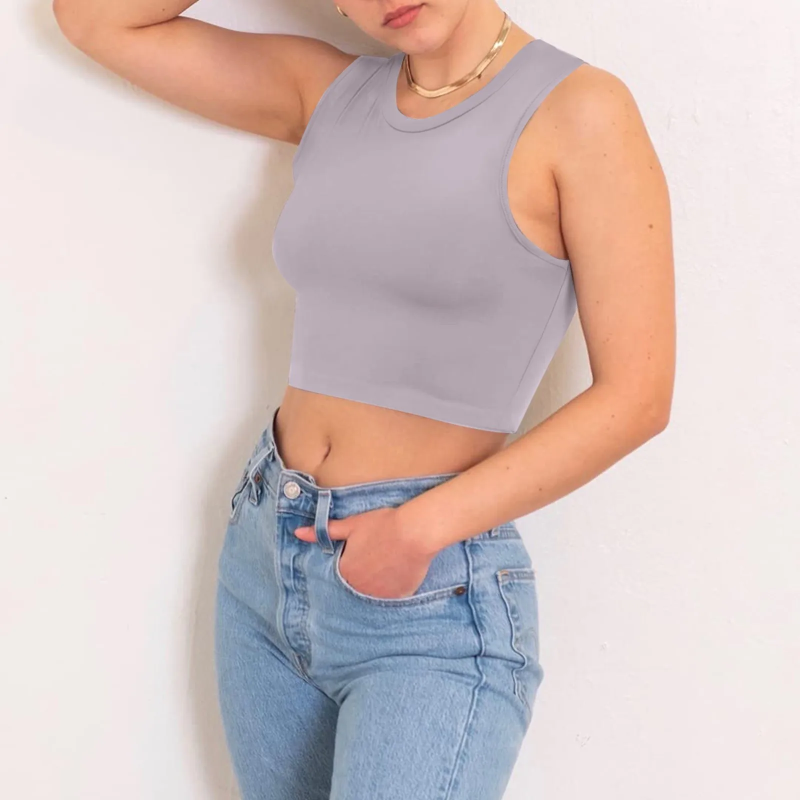Solid Color Women'S Tank Top Summer Ice Silk High Elastic Sports Vest Sexy Sleeveless Tank Tops Y2k Clothe Femme Stretch Tank
Solid Color Women'S Tank Top Summer Ice Silk High Elastic Sports Vest Sexy Sleeveless Tank Tops Y2k Clothe Femme Stretch Tank