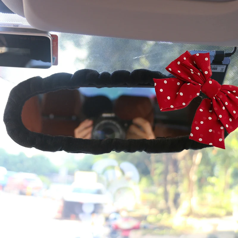 Cute Dot Bowknot Car Interior Mirror Cover Cartoon Plush Auto Rearview Mirror Case Decoration Accessories For Women and Girls
Cute Dot Bowknot Car Interior Mirror Cover Cartoon Plush Auto Rearview Mirror Case Decoration Accessories For Women and Girls