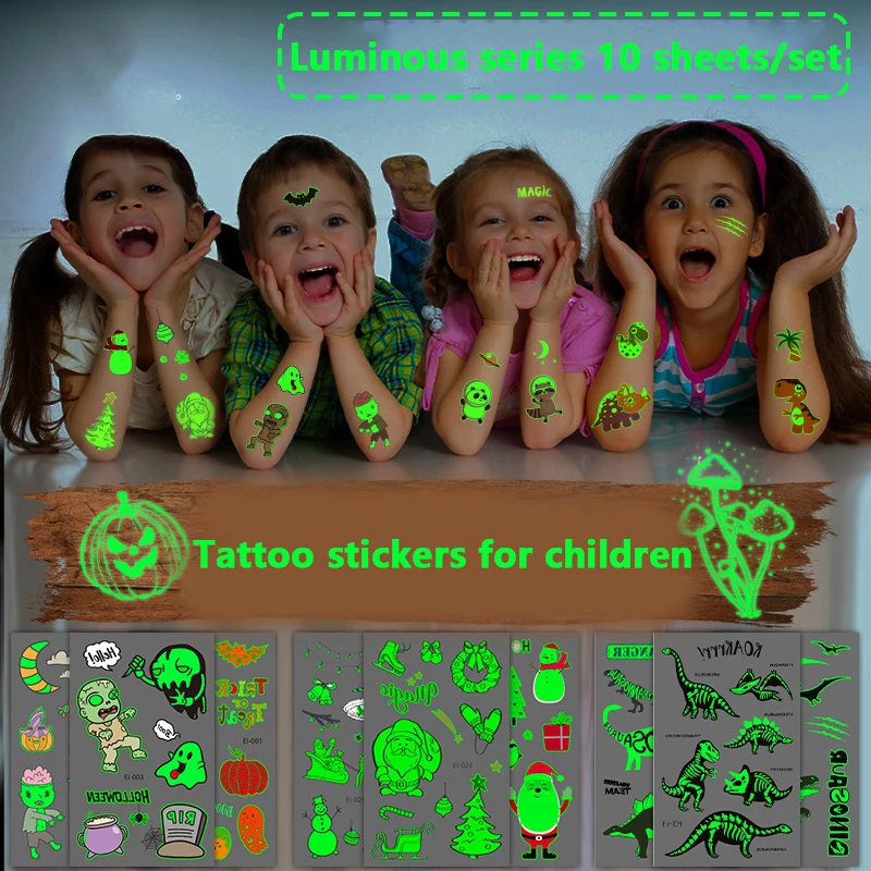 Fluorescent Night Tattoo Sticker Children Unicorn Stars Dinosaur Car Animal Cartoon Waterproof Body Art Kid Fake Tatoo
Fluorescent Night Tattoo Sticker Children Unicorn Stars Dinosaur Car Animal Cartoon Waterproof Body Art Kid Fake Tatoo