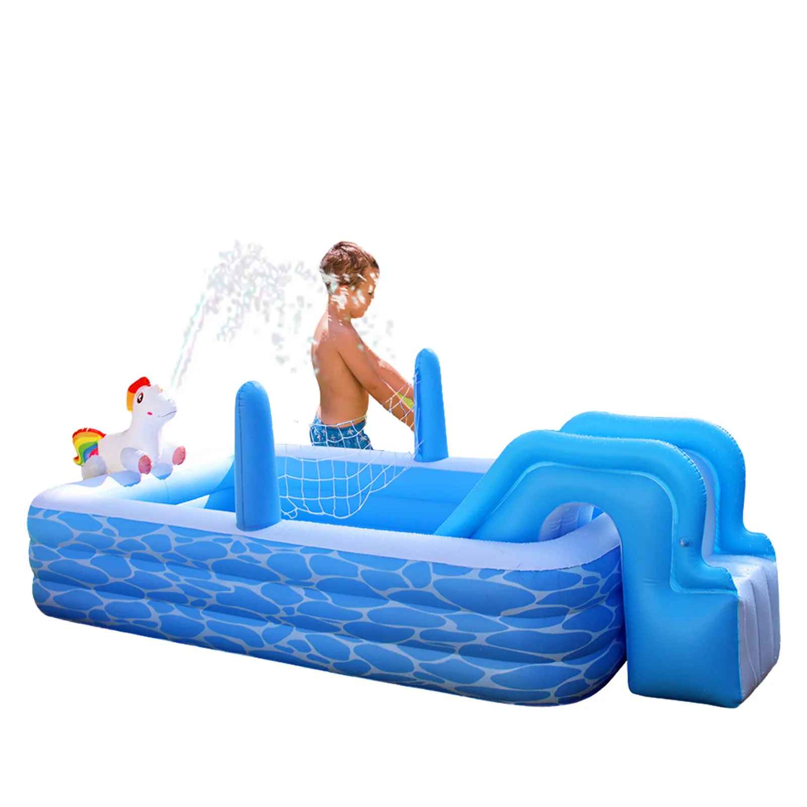 Inflatable Swimming Pool Multi-purpose Above Ground Swimming Pool Sprinkler Slide Volleyball Net Swimming Lounge Pool Water Park
Inflatable Swimming Pool Multi-purpose Above Ground Swimming Pool Sprinkler Slide Volleyball Net Swimming Lounge Pool Water Park