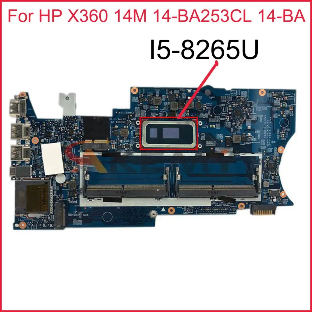 L39180-601 L41253-601 For HP X360 14M 14-BA253CL 14-BA laptop motherboard 18755-1 448.0C212.0011 With I5-8265U 100% fully tested
L39180-601 L41253-601 For HP X360 14M 14-BA253CL 14-BA laptop motherboard 18755-1 448.0C212.0011 With I5-8265U 100% fully tested