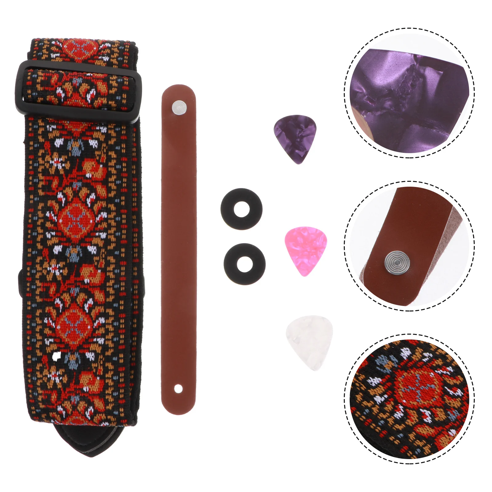 1 Set Useful Premium Guitar Strap and Picks Guitar Supplies for Guitar Ukulele
1 Set Useful Premium Guitar Strap and Picks Guitar Supplies for Guitar Ukulele