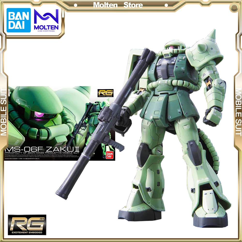 

BANDAI 1/144 RG MS-06F Zaku II Gundam 0079 Gunpla Model Kit Assembly/Assembling Anime Action Figure