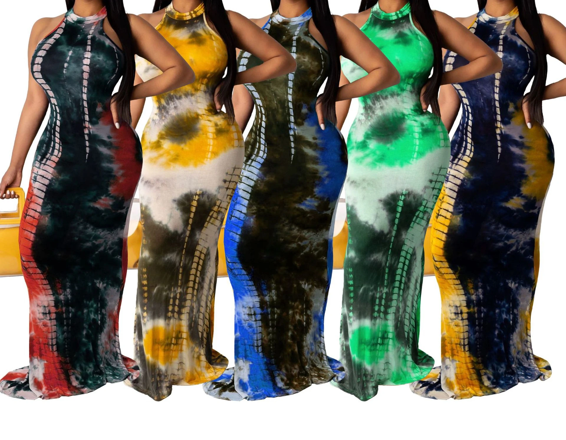 2023 Women Summer Tie Dye Print Sleeveless Maxi Slim Dress Fashion Beach Sexy Night Club Party Long Dresses Vestidos 
2023 Women Summer Tie Dye Print Sleeveless Maxi Slim Dress Fashion Beach Sexy Night Club Party Long Dresses Vestidos